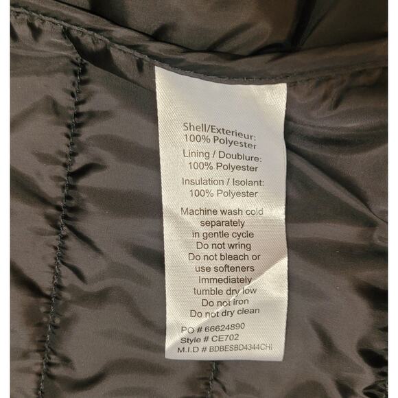 Mercedes Benz Quilted Vest Windbreaker Mens L Mock Neck Full Zip Black Core 365 - Picture 8 of 9